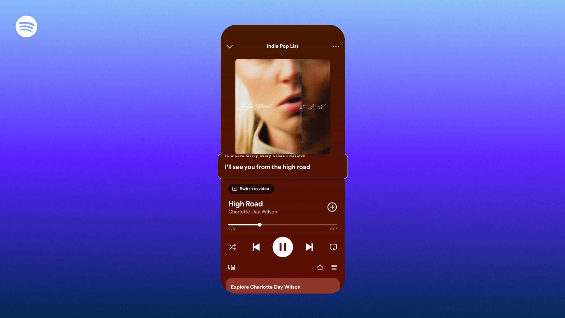 Spotify showing translated text beneath the original lyrics and saving lyrics with downloaded tracks for offline listening.
